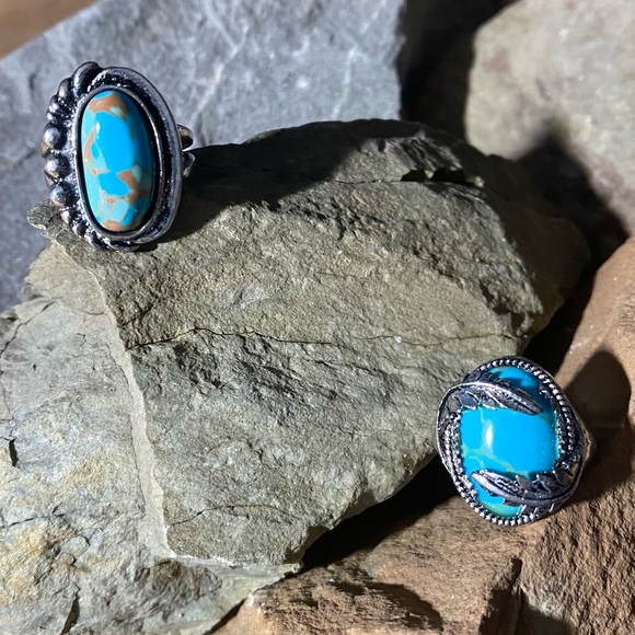 𝗡𝗘𝗪 Set of 2 Boho Rings - Picture 6 of 6